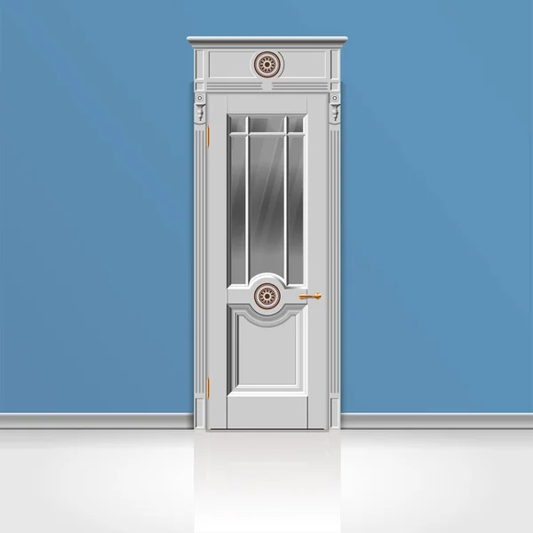 White entrance door — Stock Vector