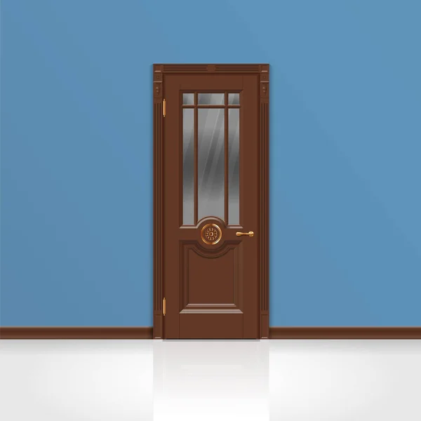 Vetor de porta de entrada de madeira — Vetor de Stock