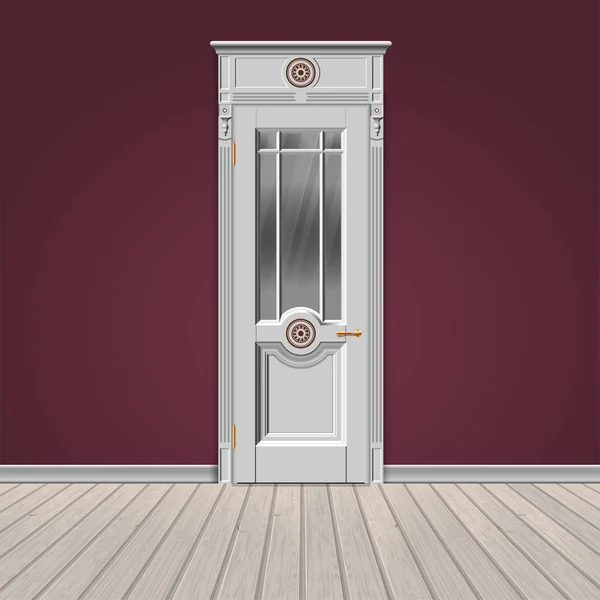 Porte d'entrée blanche — Image vectorielle