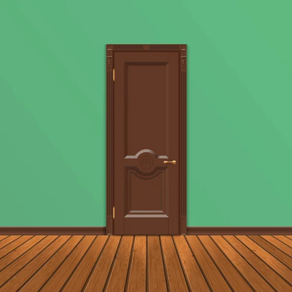 Drzwi drewniane wejście wektor — Wektor stockowy