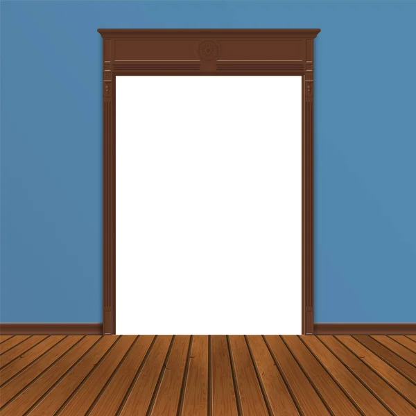 Empty room through the open door — Stock Vector