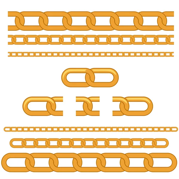 Gouden naadloze keten — Stockvector