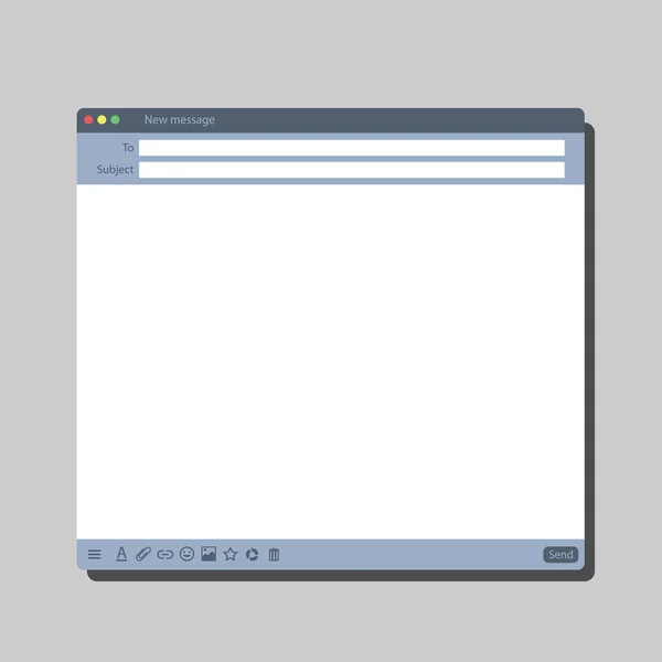 E-postmeddelande gränssnitt — Stock vektor