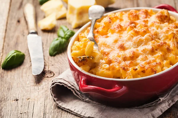 Mac Und Käse Amerikanische Makkaroni Pasta Käsesoße — Stockfoto