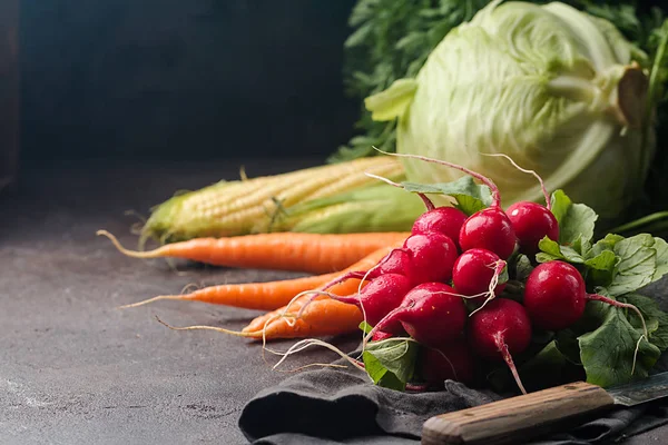 Stillleben verschiedener Gemüsesorten — Stockfoto