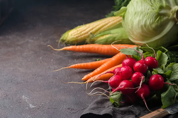 Stillleben verschiedener Gemüsesorten — Stockfoto