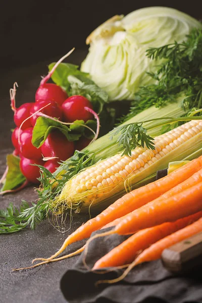 Stillleben verschiedener Gemüsesorten — Stockfoto