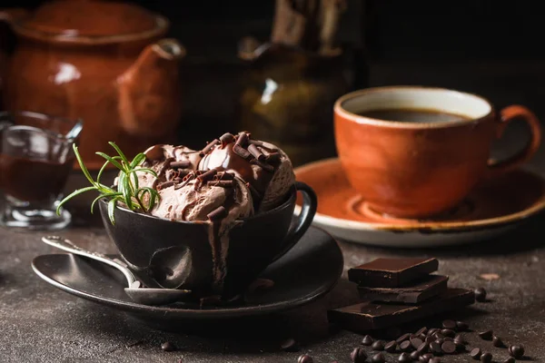 Chocolate coffee ice cream — Stock Photo, Image