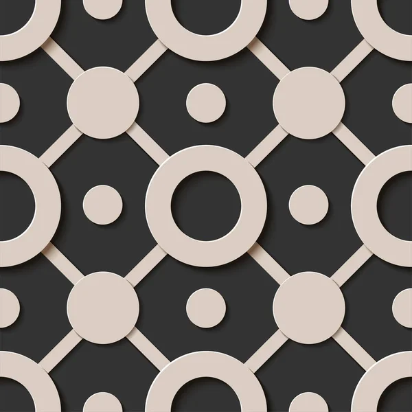 Patrón Vectorial Geométrico Sin Costura Blanco Negro Textura Moderna Fondo — Archivo Imágenes Vectoriales