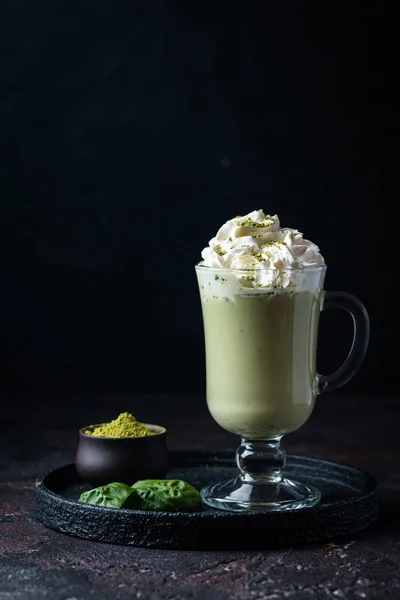 Zelený čaj matcha latte — Stock fotografie