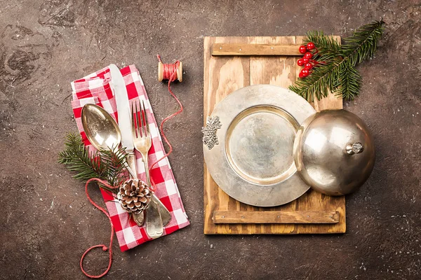 Christmas table setting — Stock Photo, Image