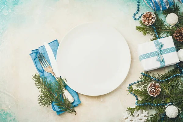 Christmas table setting — Stock Photo, Image