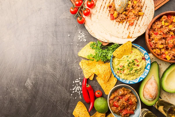 Mistura de alimentos mexicana — Fotografia de Stock