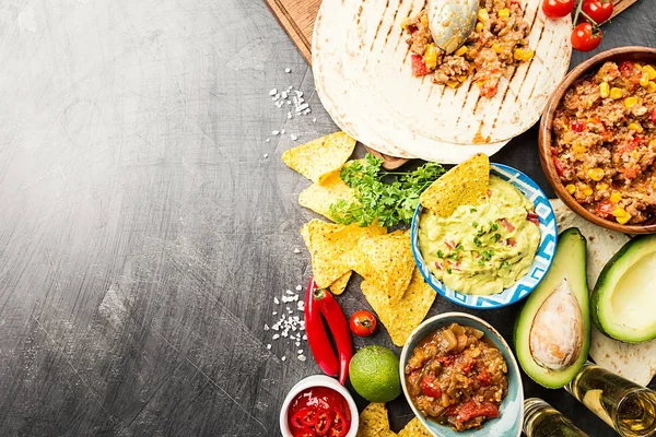 Mistura de alimentos mexicana — Fotografia de Stock