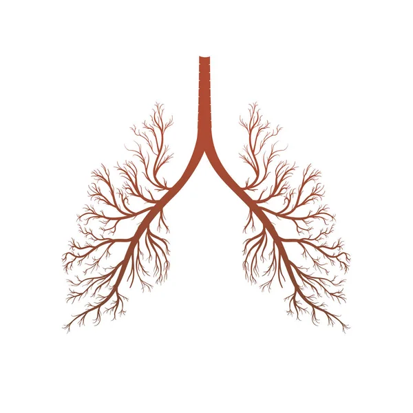 Ilustración de iconos pulmonares — Vector de stock