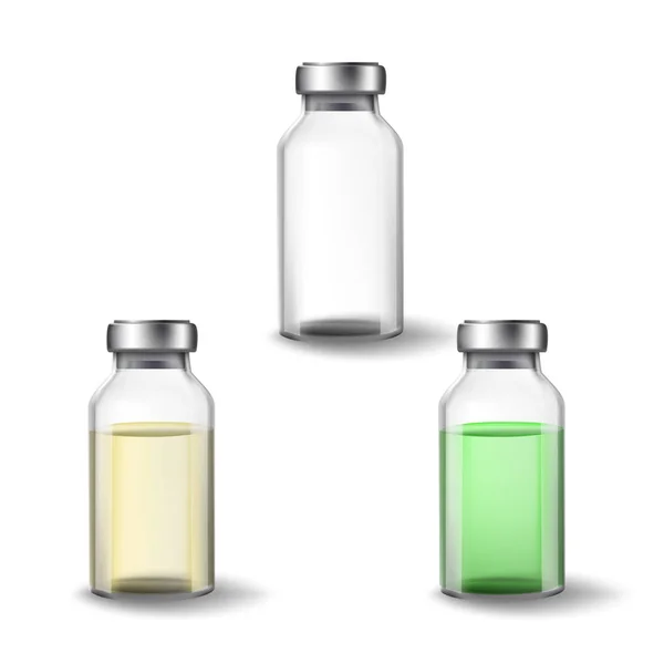 Flacons de médecine en verre . — Image vectorielle