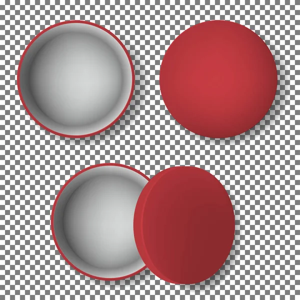 Boîte en métal ronde ouverte — Image vectorielle