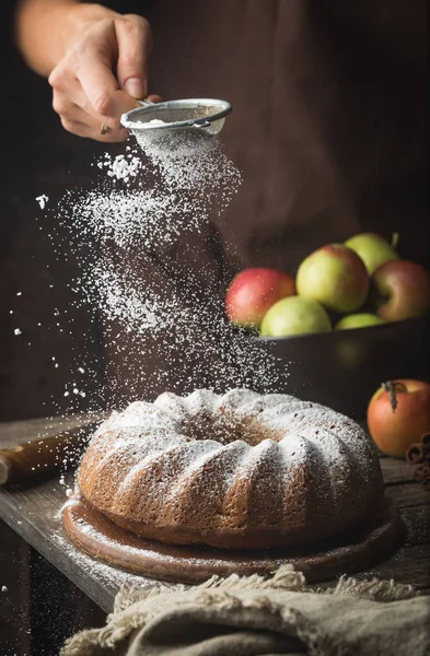 Tarta de manzana Bundt — Foto de Stock