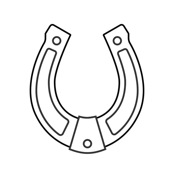 Hästsko-ikonen. Lycka symbol. — Stock vektor