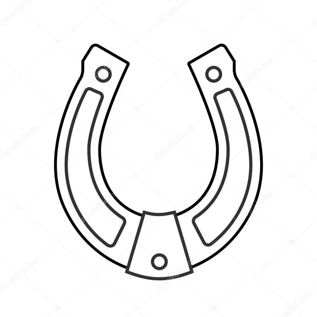 Horseshoe icon. good luck symbol. isolated on white background. vector illustration