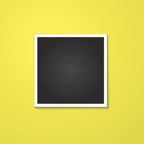 Square frame isolated on yellow — Stock Vector