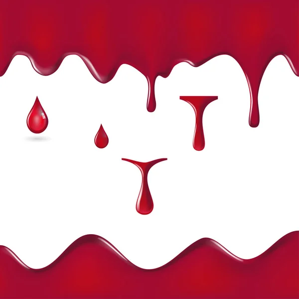Varias salpicaduras de sangre o pintura conjunto — Vector de stock