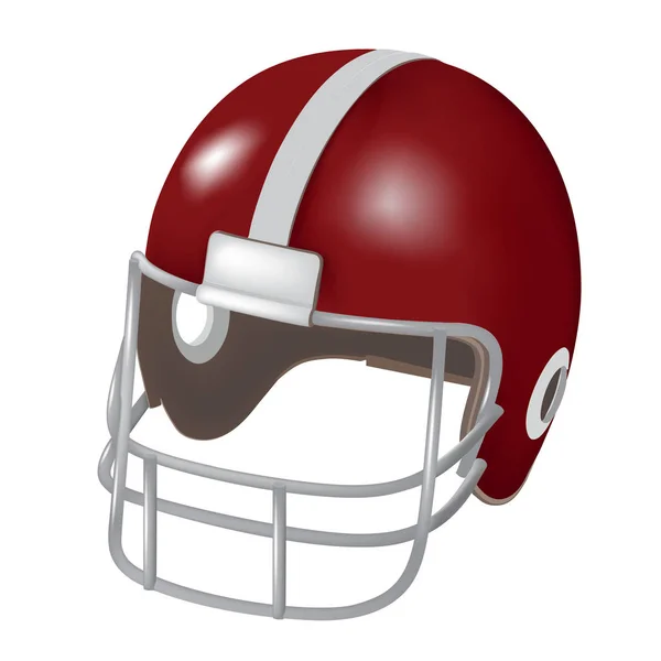头盔足球红色与线 — 图库矢量图片