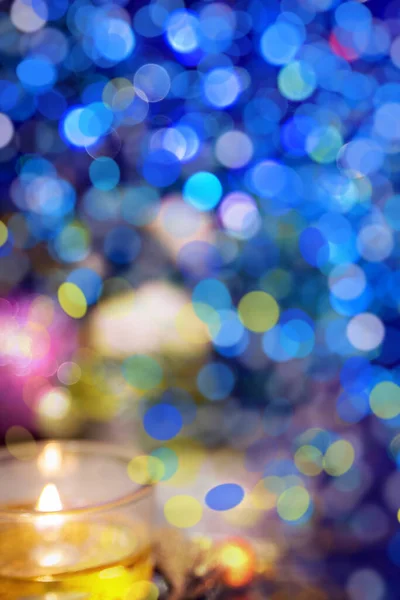 Abstract Bokeh Wazig Kleur Licht Als Kerst Achtergrond — Stockfoto