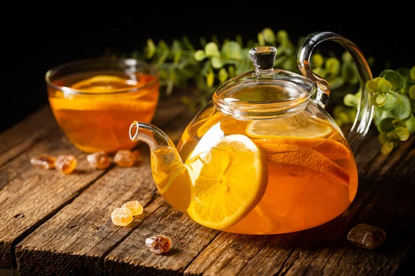 Horký citrusový čaj — Stock fotografie