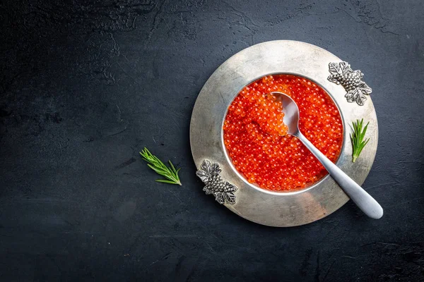 Köstlicher roter Kaviar — Stockfoto