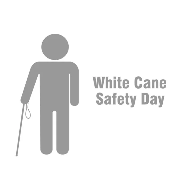 Vettore White Cane Safety Day malato — Vettoriale Stock