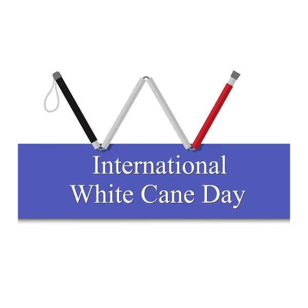 Vettore White Cane Safety Day malato — Vettoriale Stock