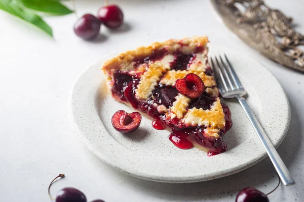 Hausgemachte Kirschtorte — Stockfoto