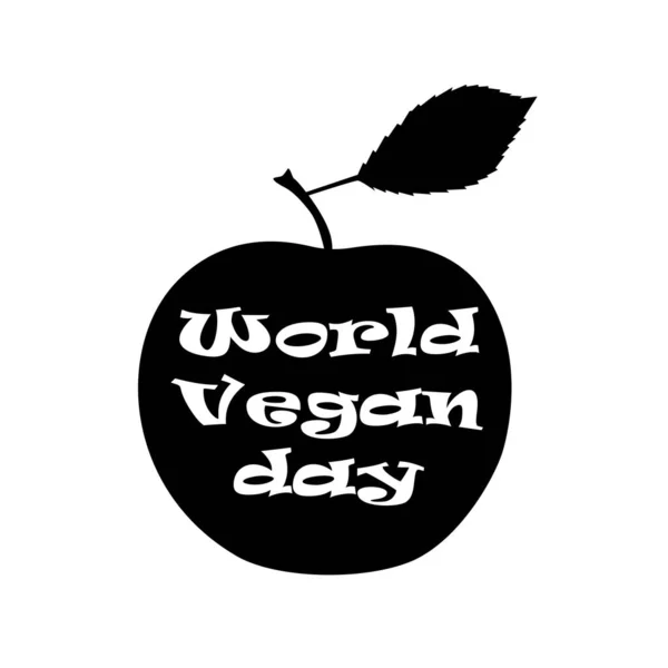 Vetor doente Dia Mundial do Vegetariano — Vetor de Stock