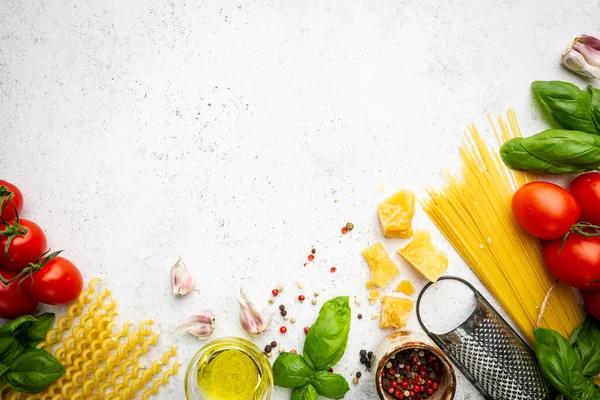 Pasta Hintergrund Ansicht von oben — Stockfoto