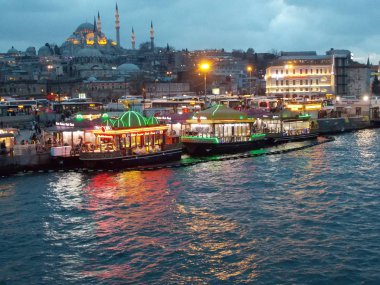 Eminönü gece ışıkları, Eminönü, Istanbul, Türkiye