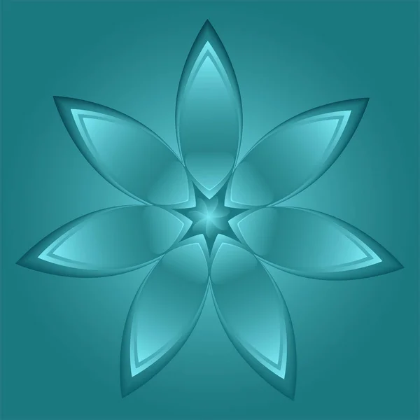 Lotus fleur bleue — Image vectorielle