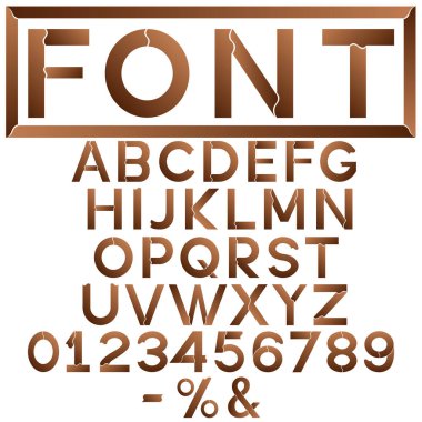 Modern tasarım alfabesi yazı tipi,