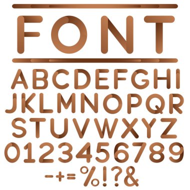 alfabe, sayılar ve simgeler.