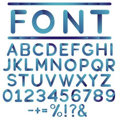 alfabe, sayılar ve simgeler.