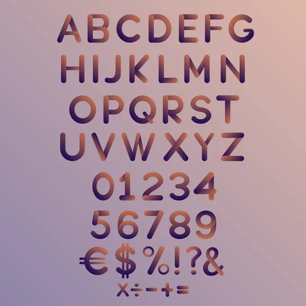 Αλφάβητο, αριθμούς και σύμβολα. — Διανυσματικό Αρχείο