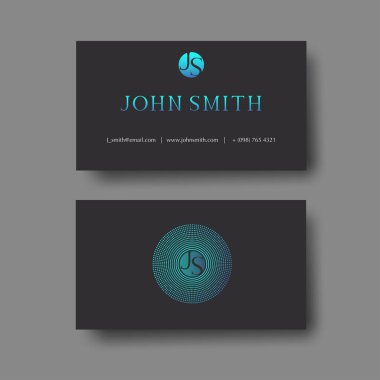 İşletmeler için minimalist tasarım ziyaret kartı şablonu. 