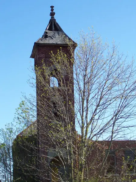 Oude Kerk Toren Lentetijd — Stockfoto