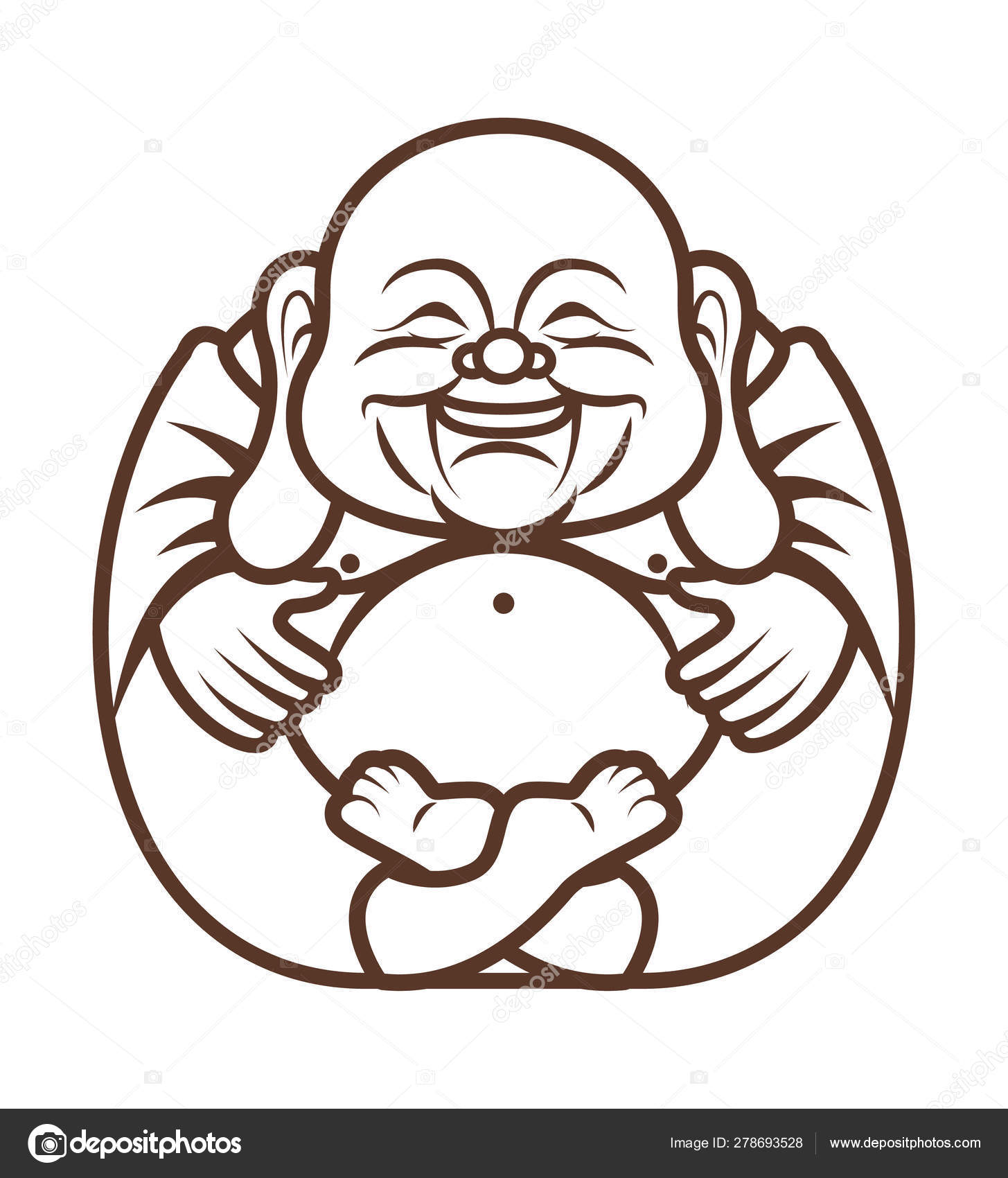 Laughing buddha Vector Art Stock Images | Depositphotos