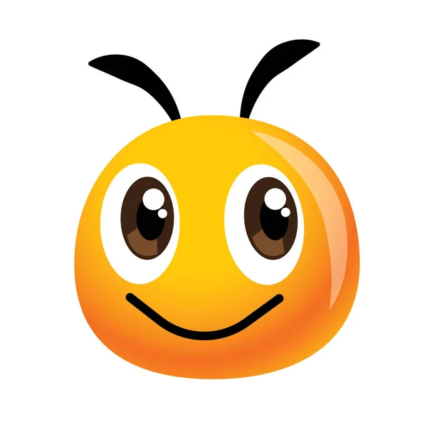 Mascotte Vectorielle Tête Abeille Mignonne Pour Mascotte Exploitation Aliments Naturels — Image vectorielle