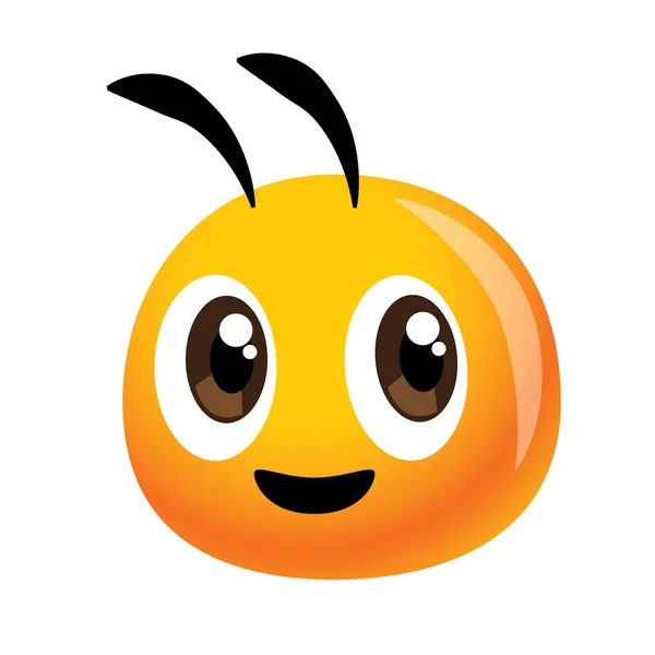 Mascotte Vectorielle Tête Abeille Mignonne Pour Mascotte Exploitation Aliments Naturels — Image vectorielle