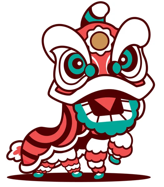 Lion Dance Chinese New Year Vector — Stock Vector