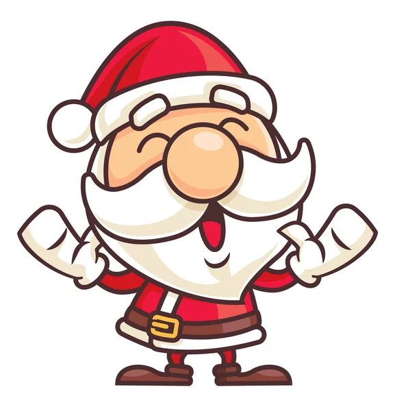 メリークリスマス 漫画かわいいサンタクロースクリスマスキャラクター ベクトルマスコット — ストックベクタ