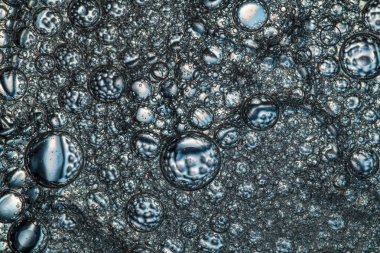 Makro yağ ve su parlak arka plan ve Turkuaz rengi