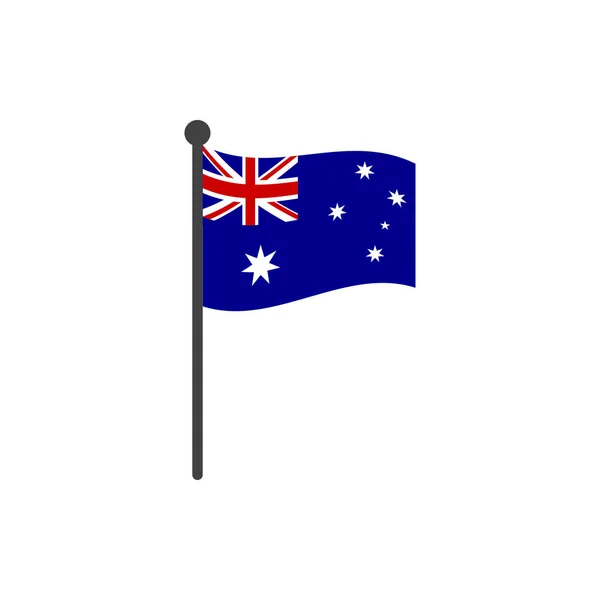 Bandiera australia con vettore icona polo isolato su sfondo bianco — Vettoriale Stock